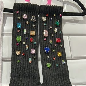 COPY - Womens & Big Kids Multi Color Bling Gemstone Slouch Socks